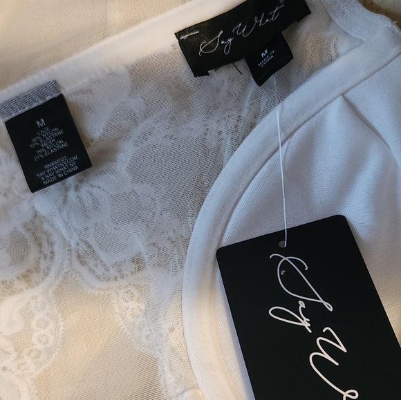 White lace bustier crop top NWT - Picture 6 of 6